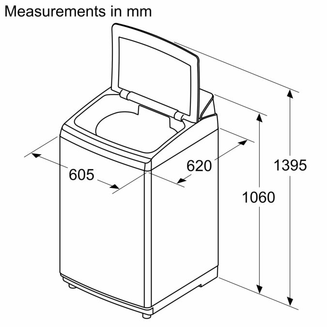 WOI105B0IN washing machine, top loader BOSCH IN